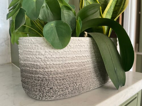 Ombre Woven Effect Plant Pot - Oval