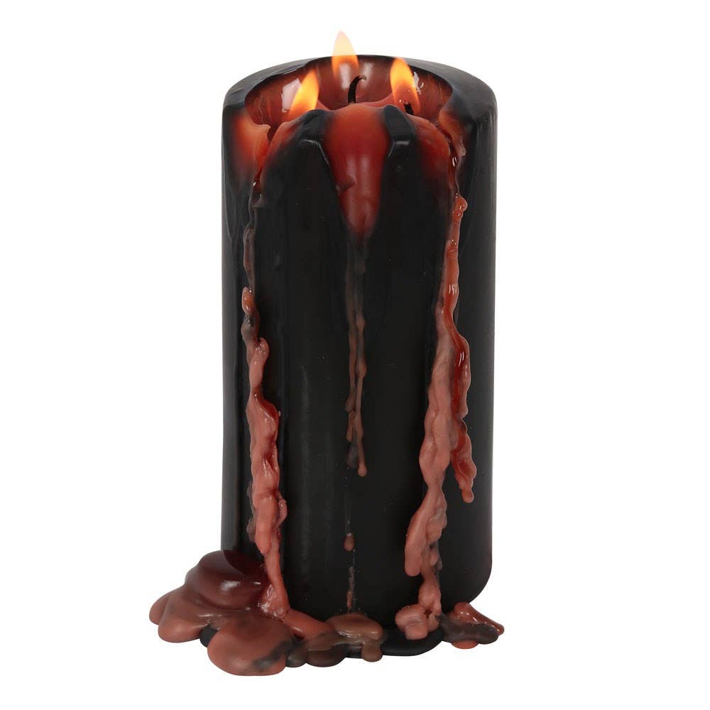 Gothic Vampire Blood Halloween Pillar Candle