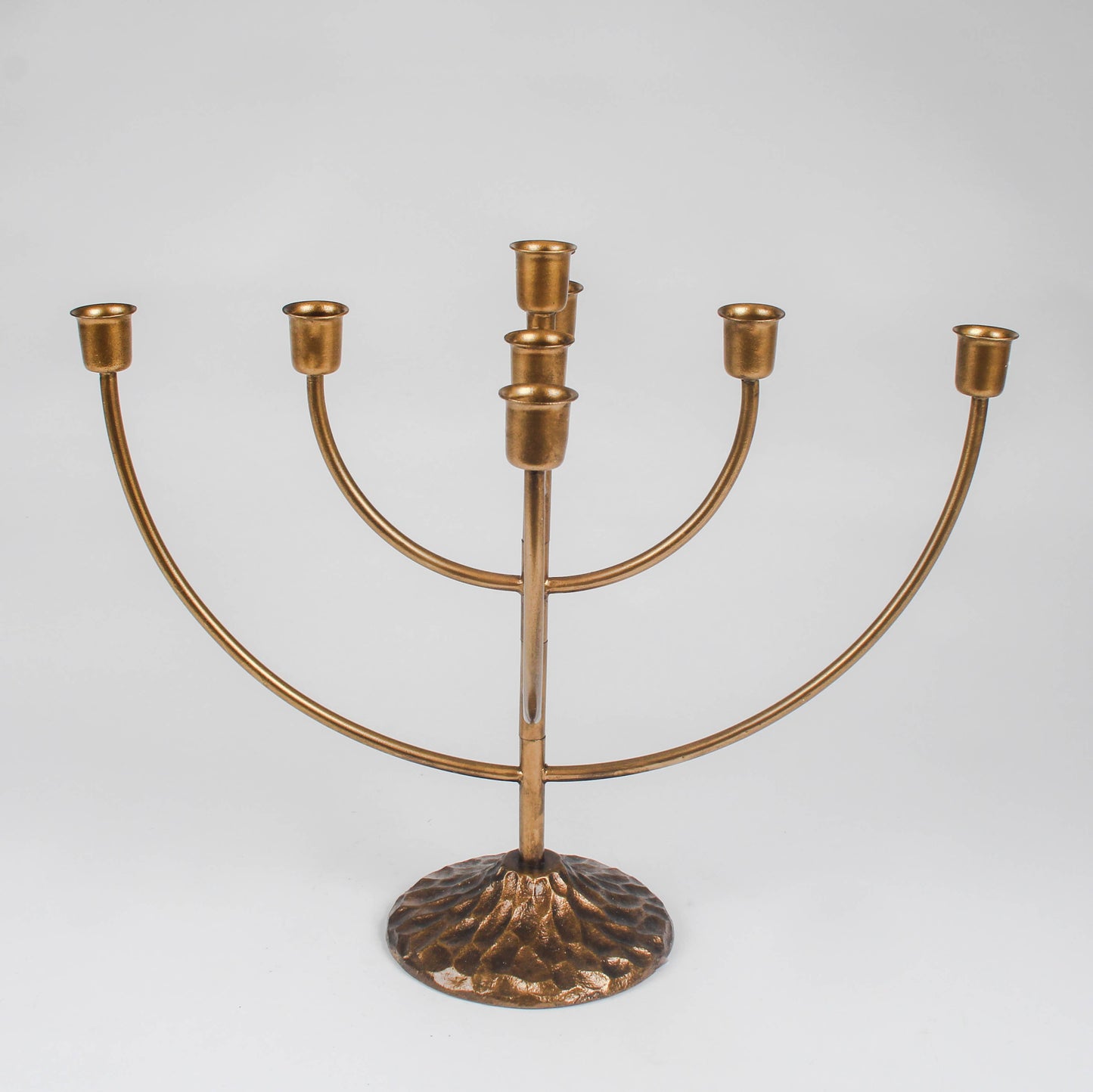 Menorah Bronze Effect Candle Holder