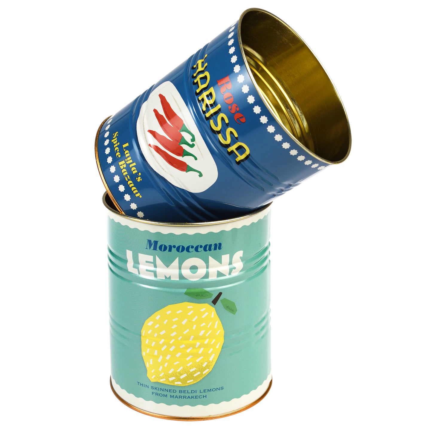 Lemon & Harissa Storage Tins - Set of 2