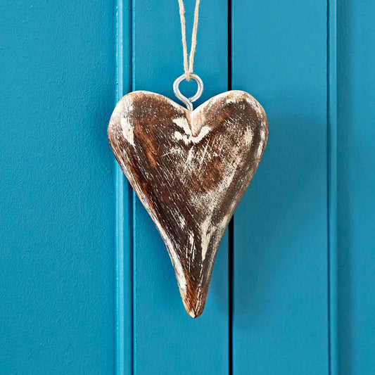 Mango Wood Heart and Star Decorations