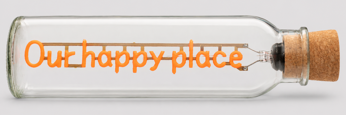 LED Message in a Bottle – Our Happy Place