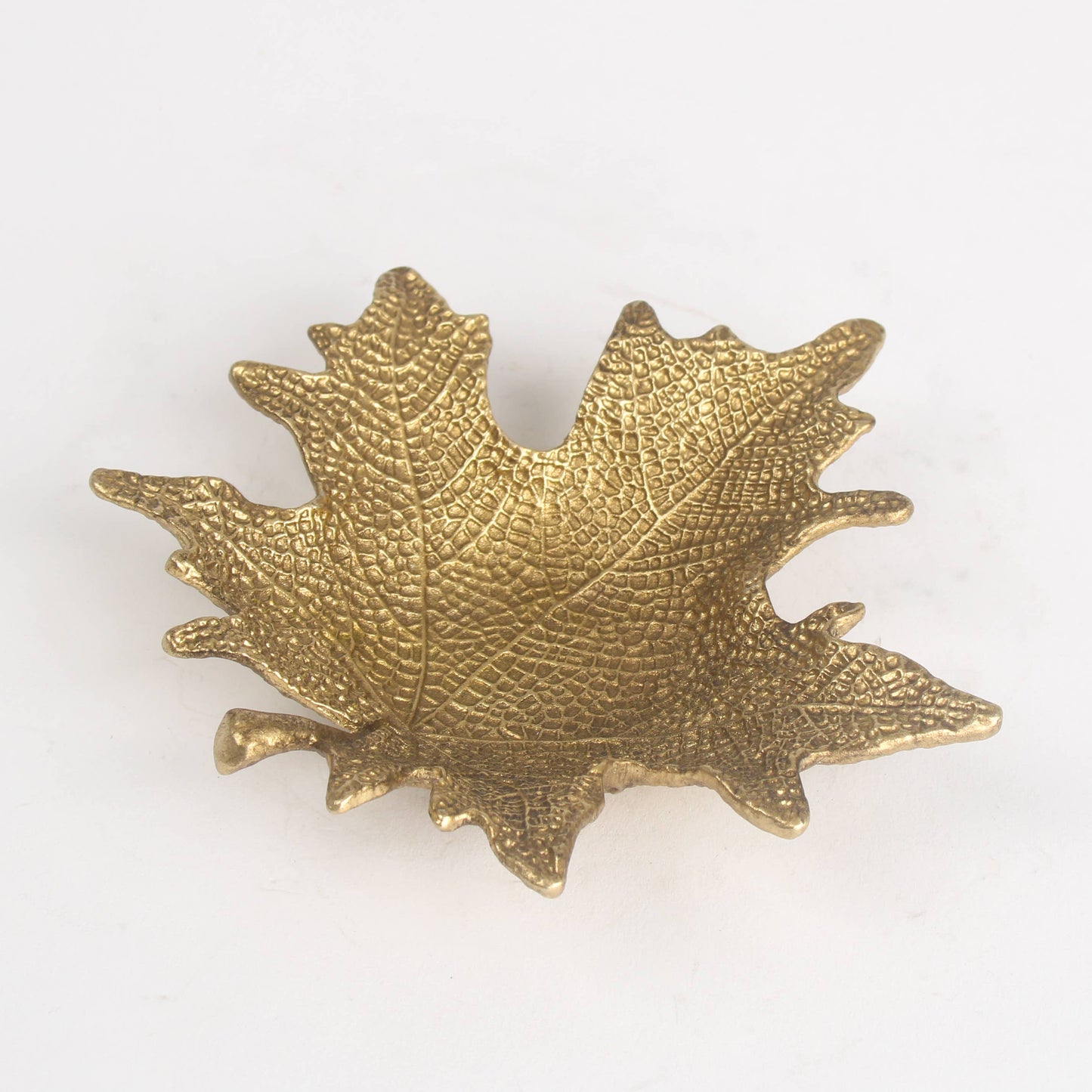 Antiqued Gold Maple Leaf Jewellery Dish