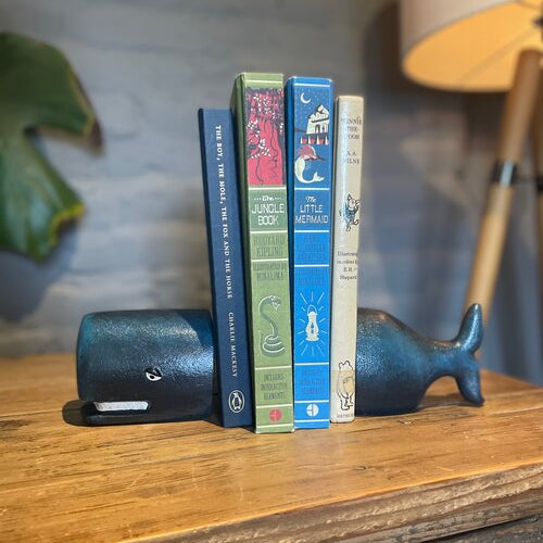 Bookends - Cast Iron Antiqued Whale