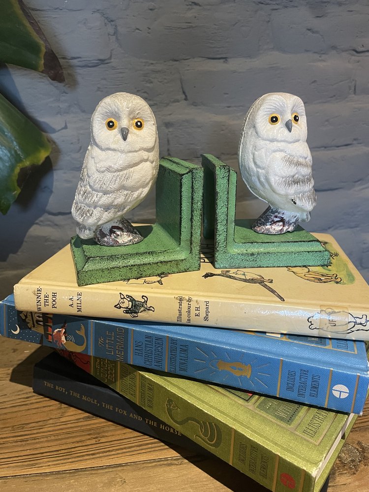 Cast Iron Owl Bookends