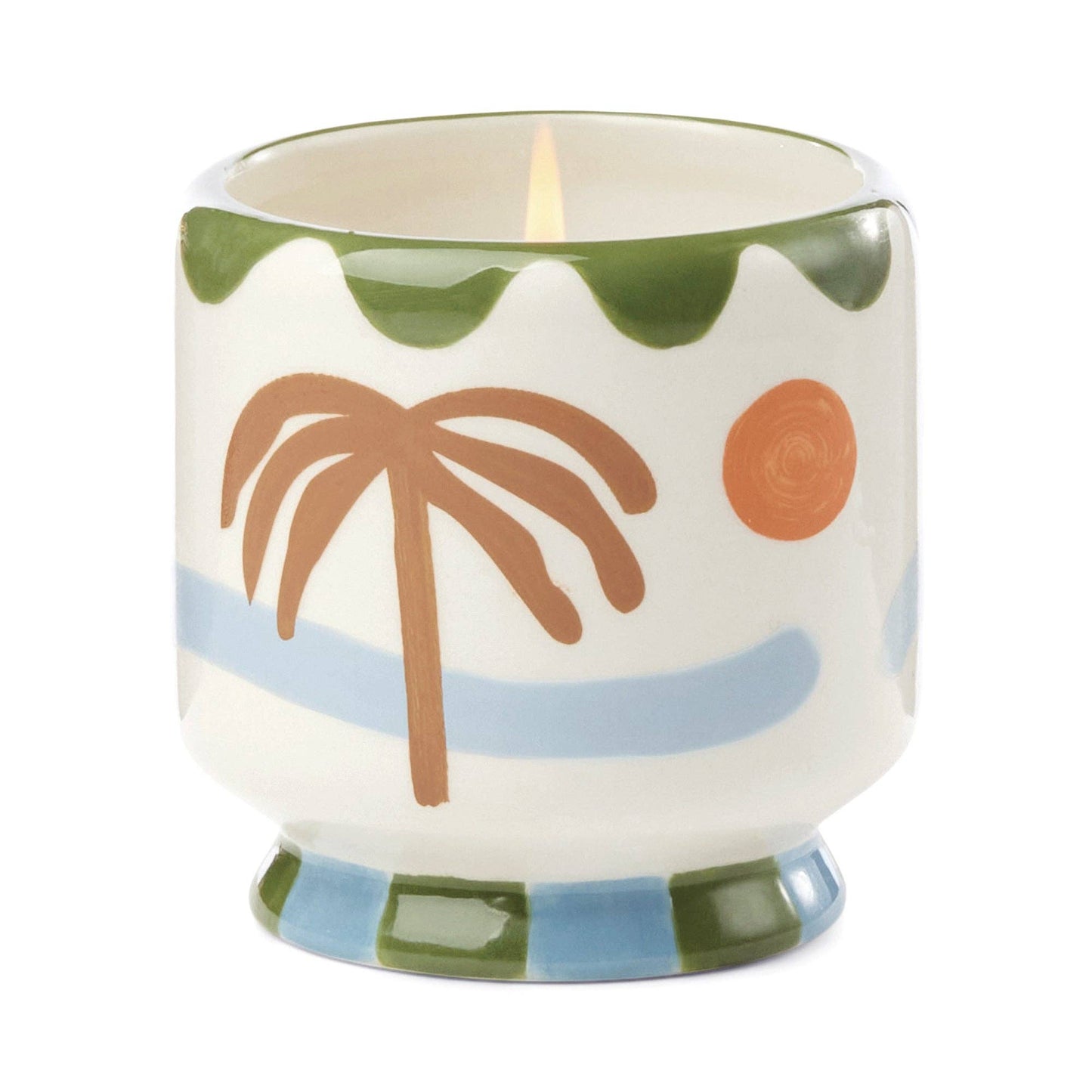 Paddywax A Dopo 8 oz./226g Palm Tree Ceramic Candle - Lush Palms