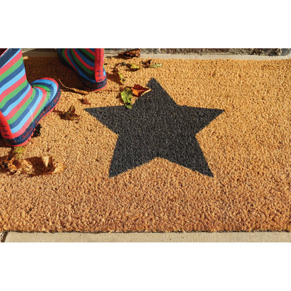 Door Mat - Natural With Star