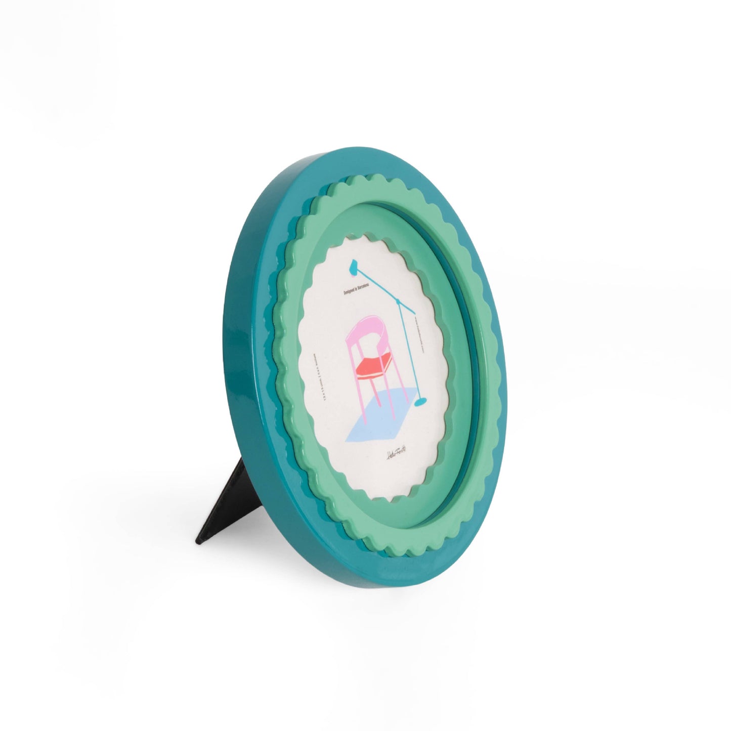 Photo Frame - Blue And Green Scallop