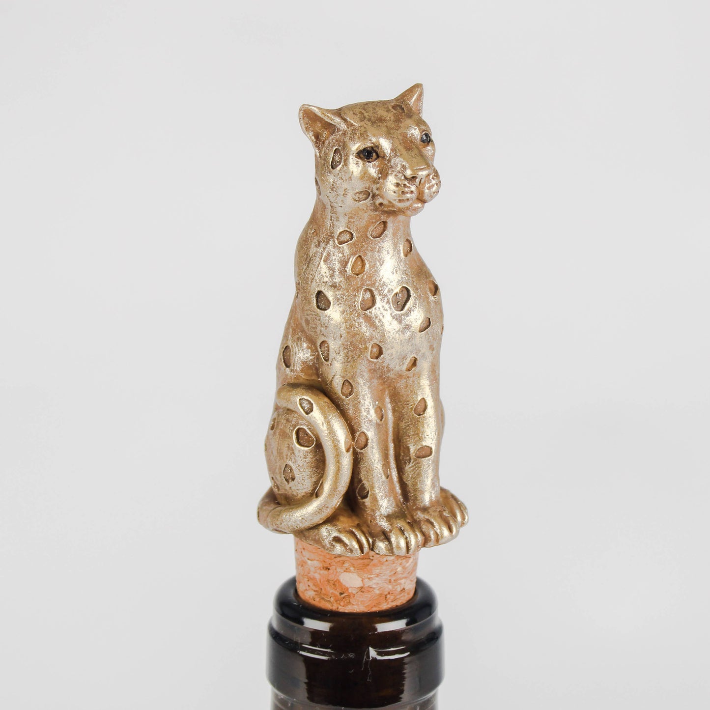 Bottle Stopper - Gold Leopard