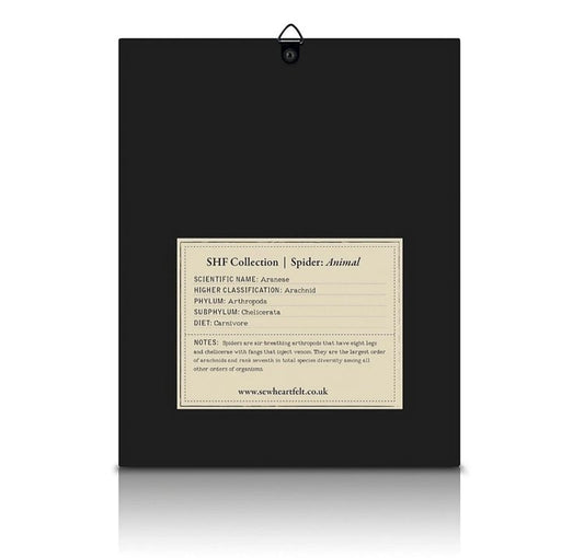 Framed Hand Embroidered Beaded Spider