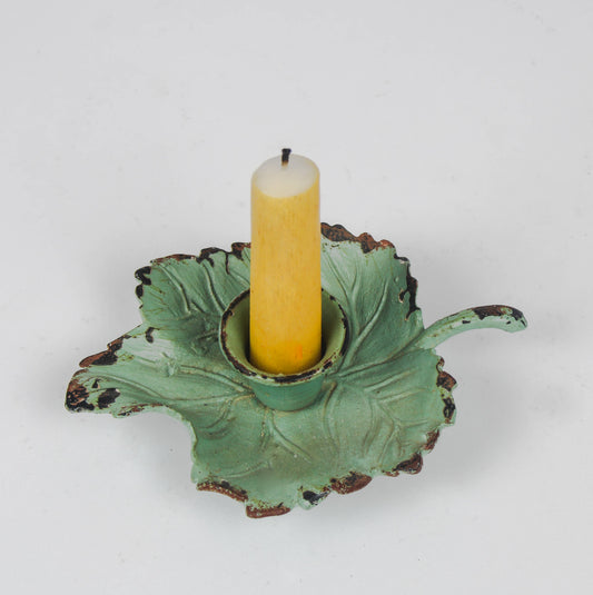 Ivy Leaf Cast Iron Candle Holder