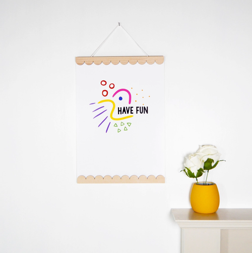Magnetic Picture Hanger - A3 Scallop