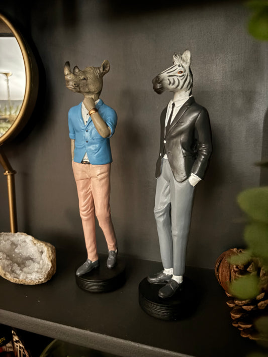 Animal Figure - Dapper Zebra Gentleman