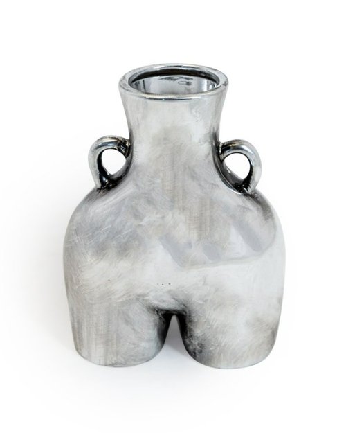 Beautiful Body Vase - Antiqued Silver Effect