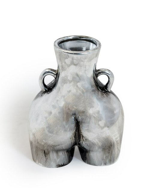 Beautiful Body Vase - Antiqued Silver Effect
