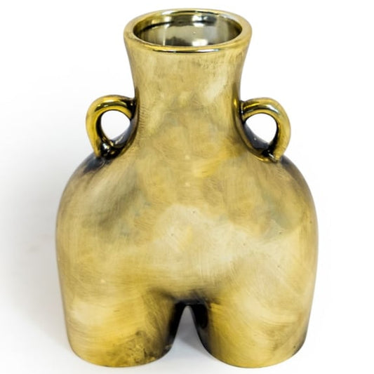Beautiful Body Vase - Antiqued Gold Effect