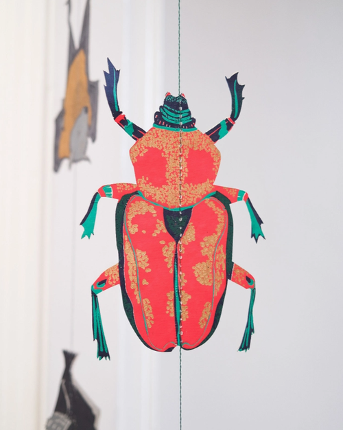 Sewn Vertical Wall Hanging - Insects