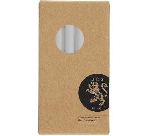 Dinner Candles in Gull Grey