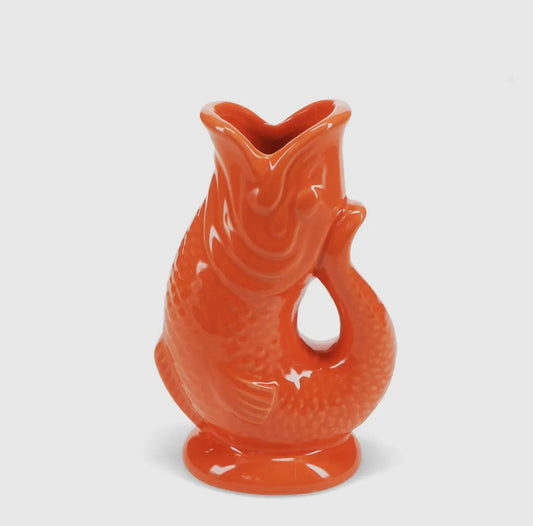 Ceramic Fish Vase - Orange