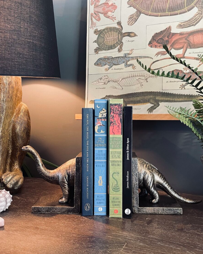 Bookends - Cast Iron Antiqued Brontosaurus