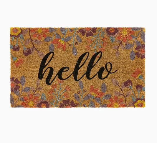 Door Mat - Floral Hello