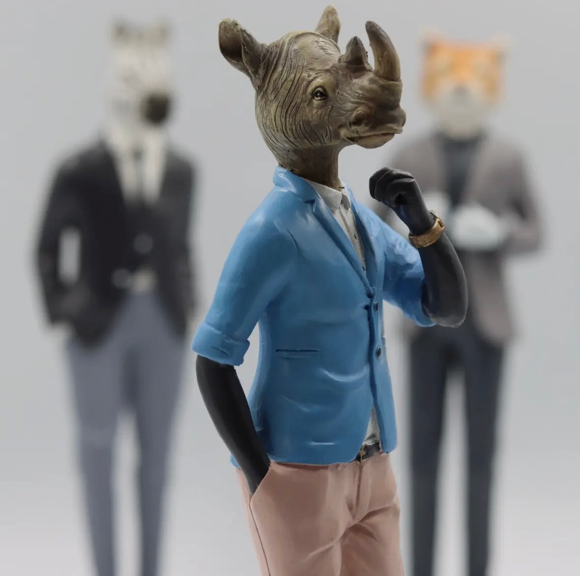 Animal Figure - Dapper Rhino Gentleman