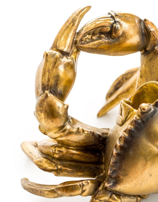 Crab Bottle Holder - Antiqued Gold Effect