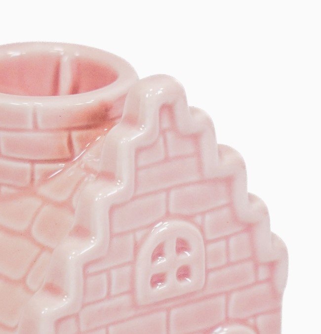 Baby Pink House Candle Holder