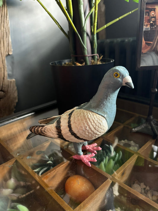 Cast Iron Pigeon Figurine