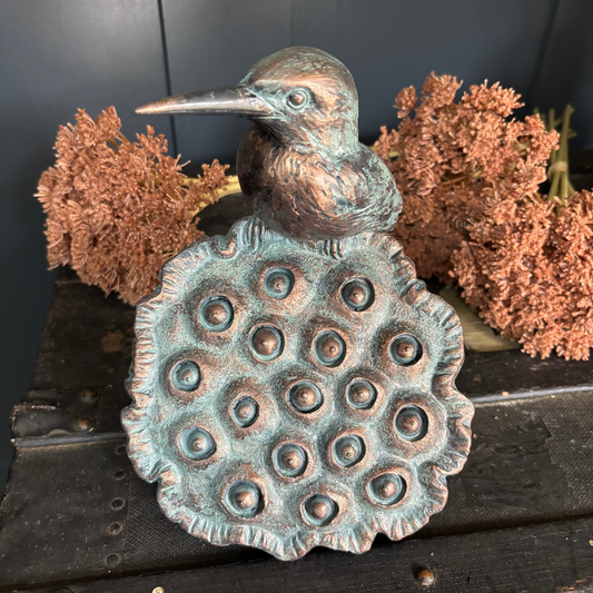 Kingfisher on Lotus Flower