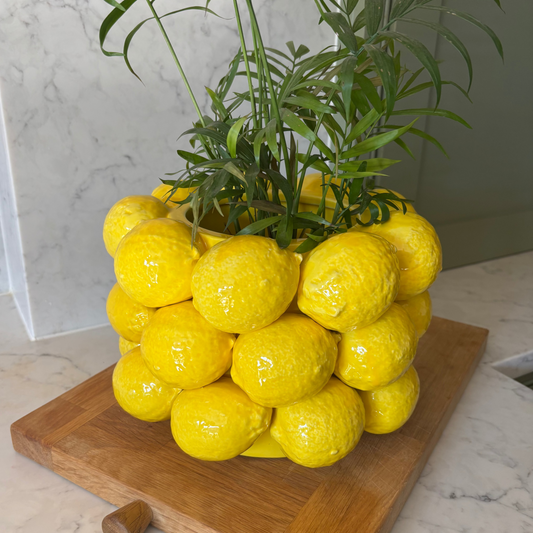 Ceramic Lemon Planter Vase