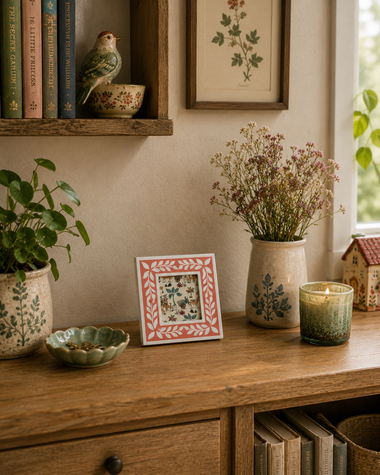 Pink Floral Picture Frame