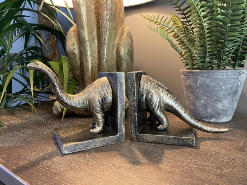 Bookends - Cast Iron Antiqued Brontosaurus