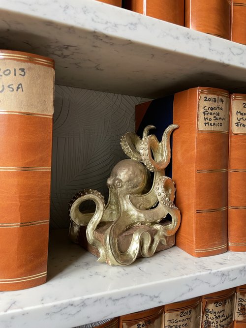 Octopus Bookends - Gold Effect