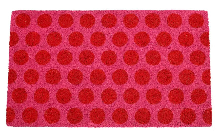 Door Mat - Pink Polka Dot