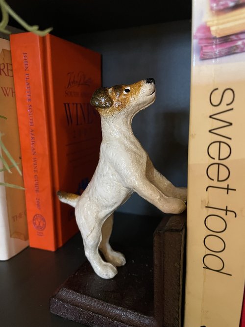 Cast Iron Antiqued Pair of Terrier Bookends