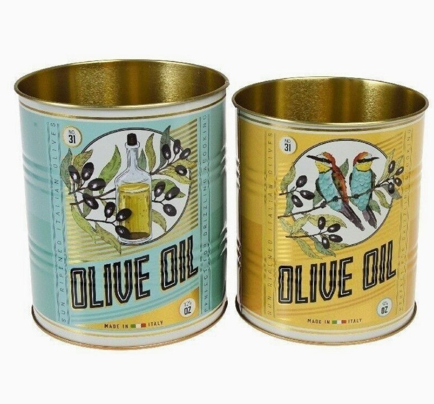 Olive Oil Storage Tins - Set of 2