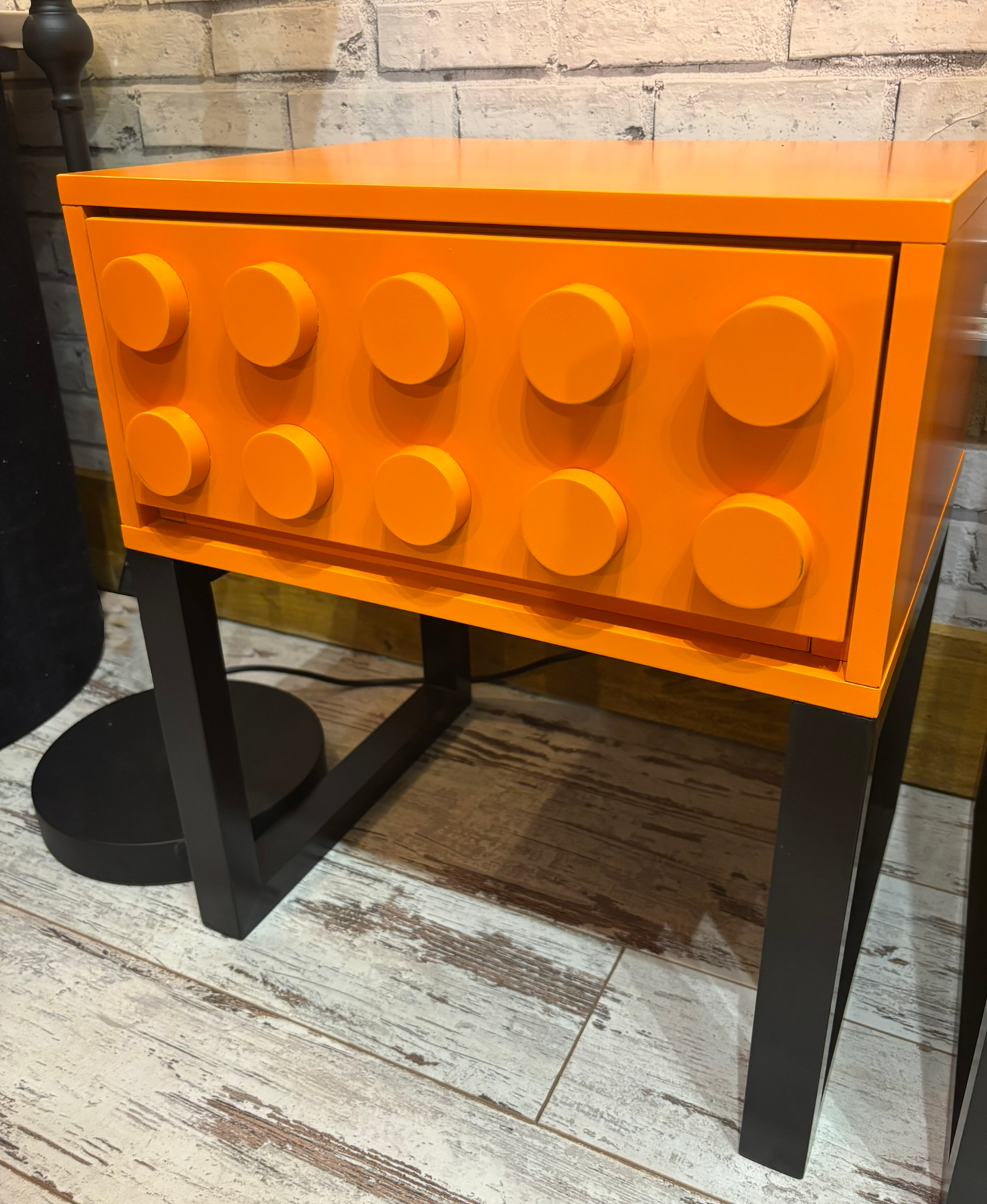 Building Block Bedside Table - Orange