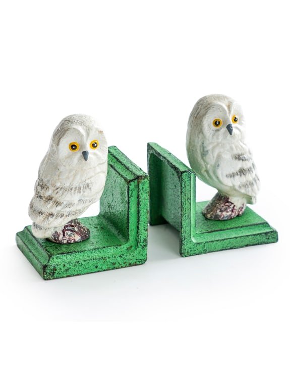Cast Iron Owl Bookends