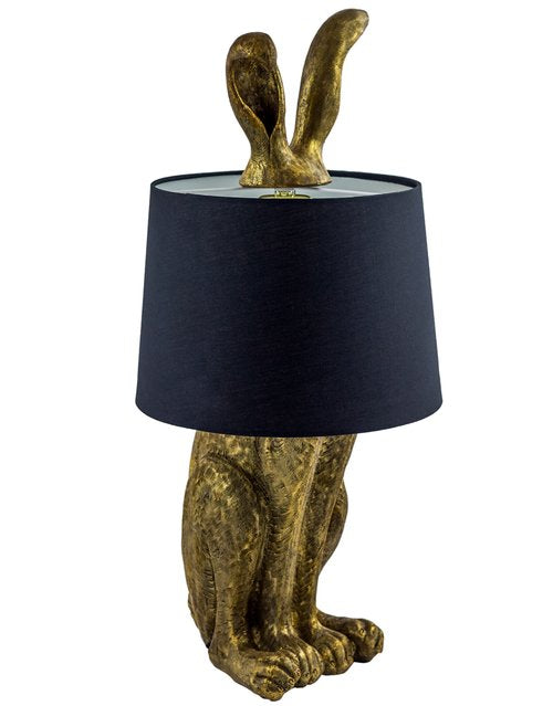 Antiqued Gold Hare Lamp