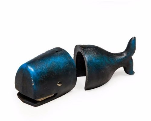 Cast Iron Antiqued Whale Bookends