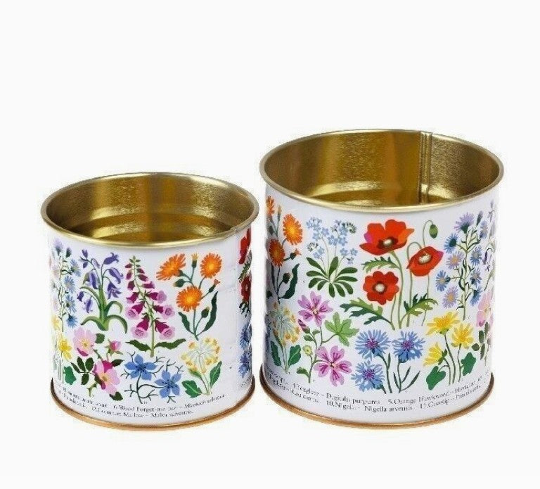 Wild Flower Tins - Set of 2