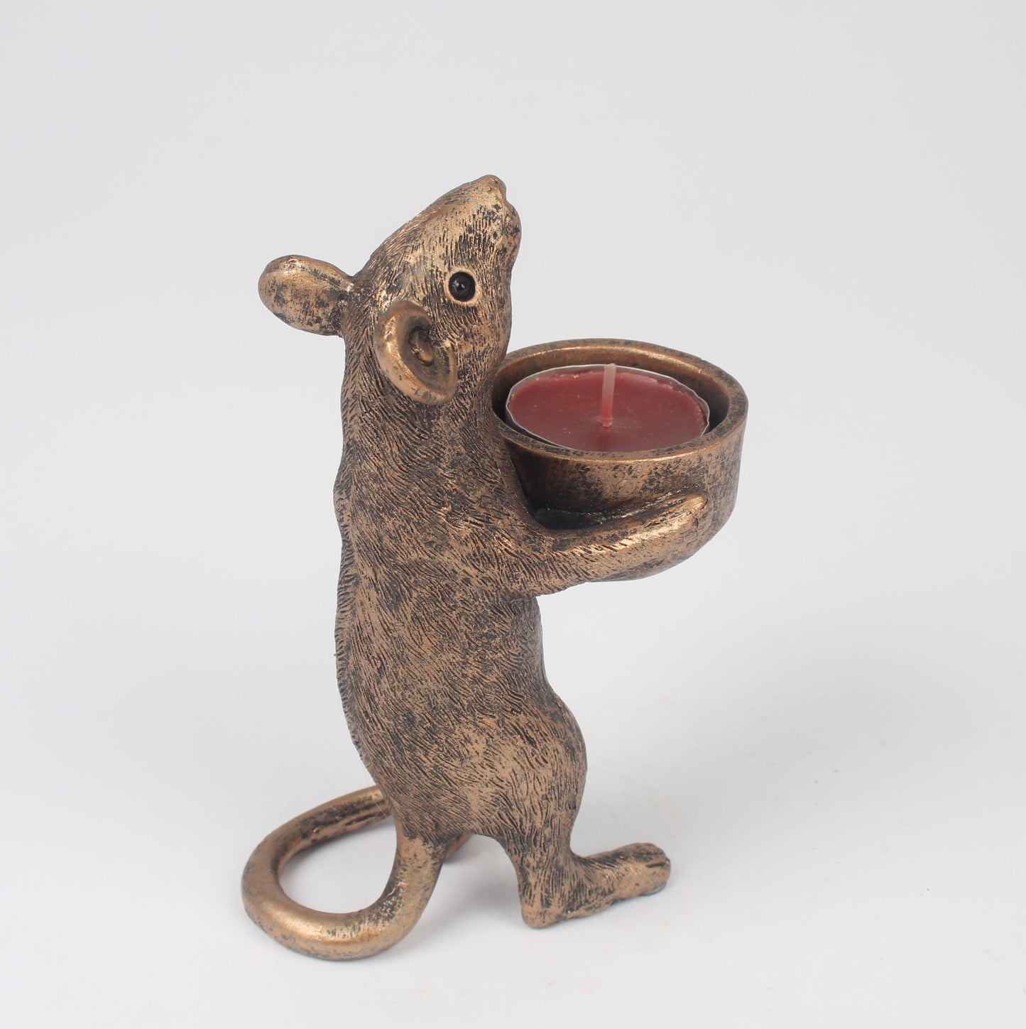 Mouse Tealight Candle Holder – Bronze