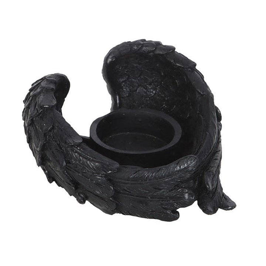 Gothic Raven Wings Tealight Candle Holder
