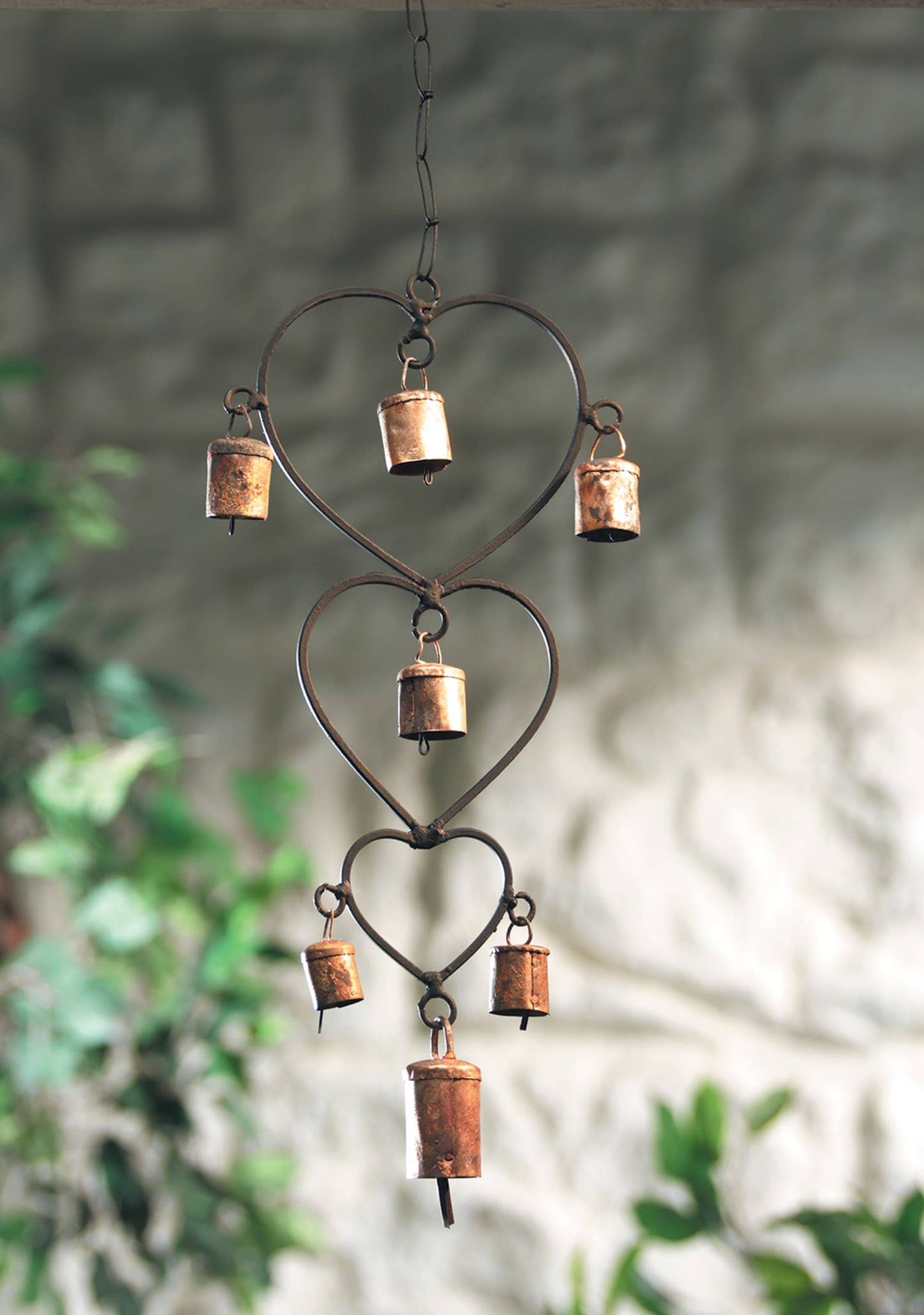 Windchime with 3 Hearts and Bells