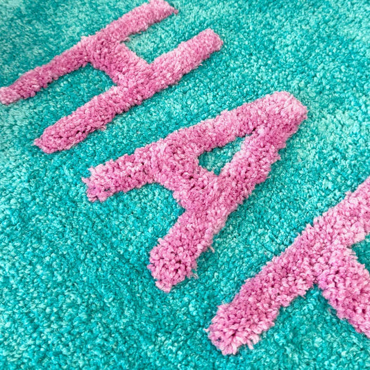 Bath Mat - Happy Turquoise And Orange