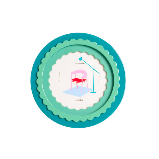 Photo Frame - Blue And Green Scallop