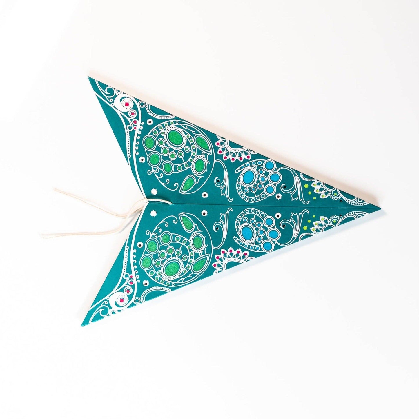 Paper Star Light - Damask Aquamarine