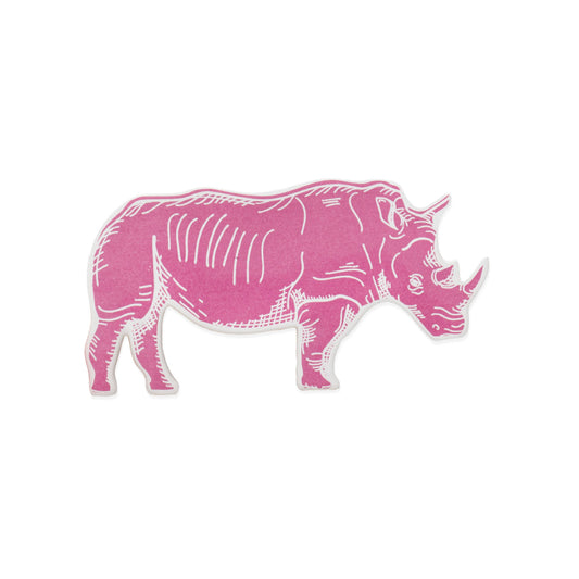 Ceramic Rhino Jewellery Tray - Pink & White