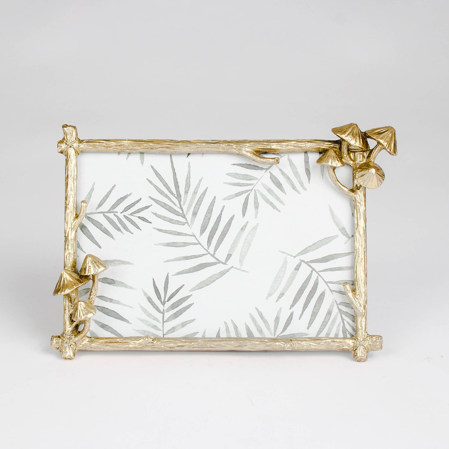 Photo Frame with Gold Mushrooms Detail